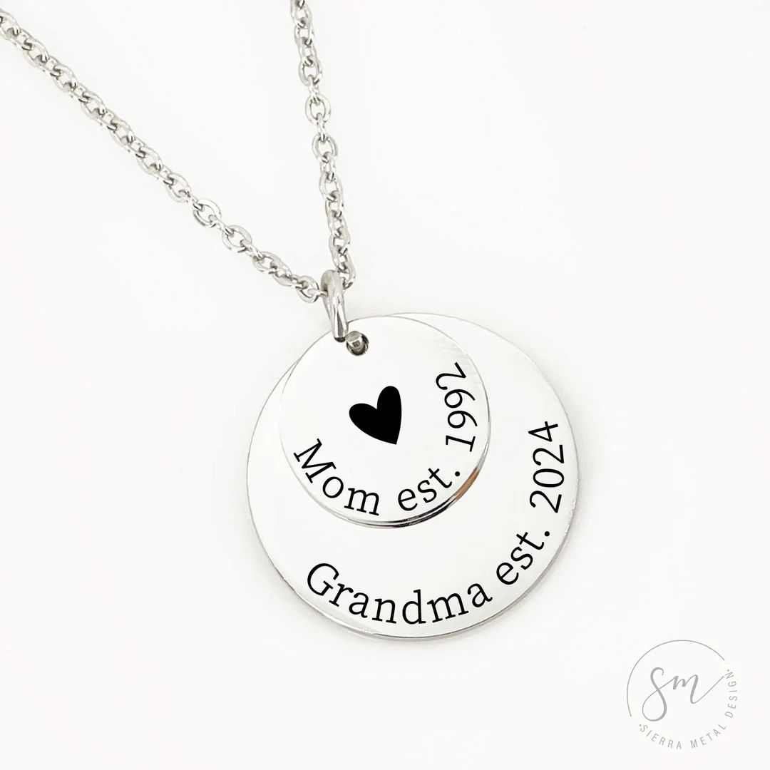Personalized Grandma Gift Idea Jewelry Grandma Necklace Mother's Day Gift For Nana Oma Gift Yaya ... | Etsy (US)