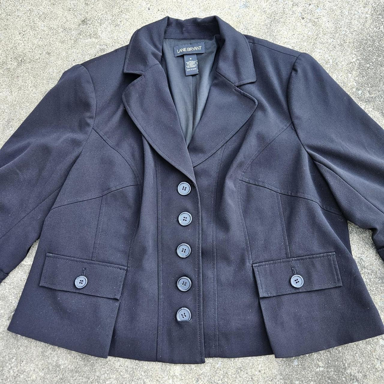 Lane Bryant Women's Plus size Jacket - Black - 18 | Depop US