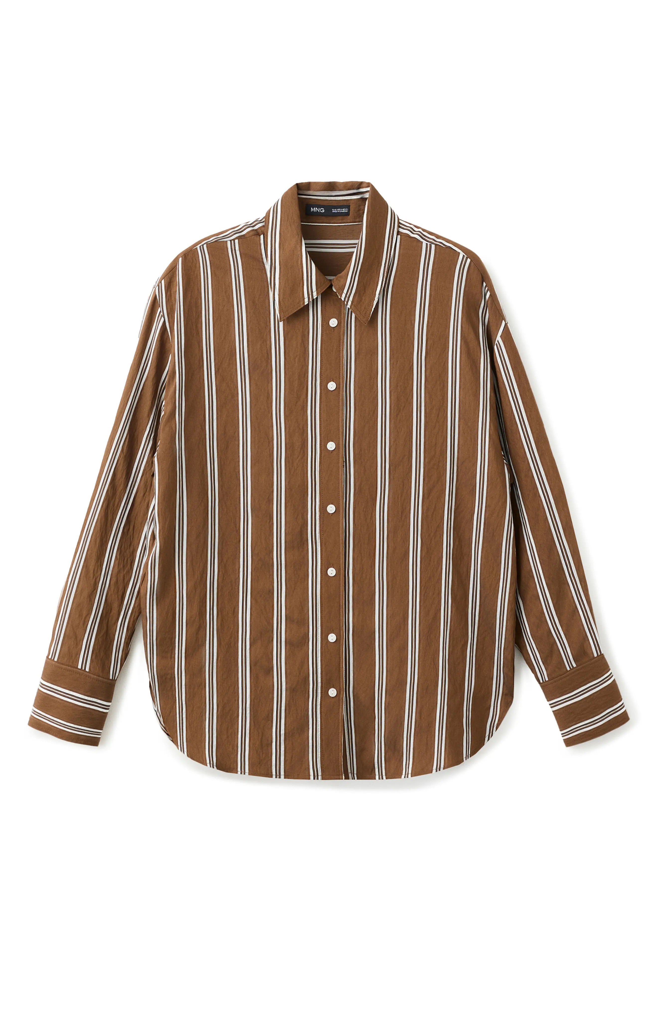 Stripe Straight Button-Up Shirt (Women) | Nordstrom | Nordstrom
