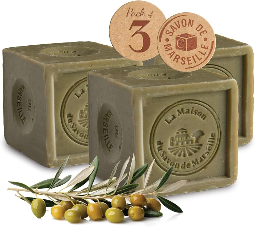 Authentic Savon de Marseille Soap – French Milled Bar Soap with Saponified Olive Oil – Fragra... | Amazon (US)