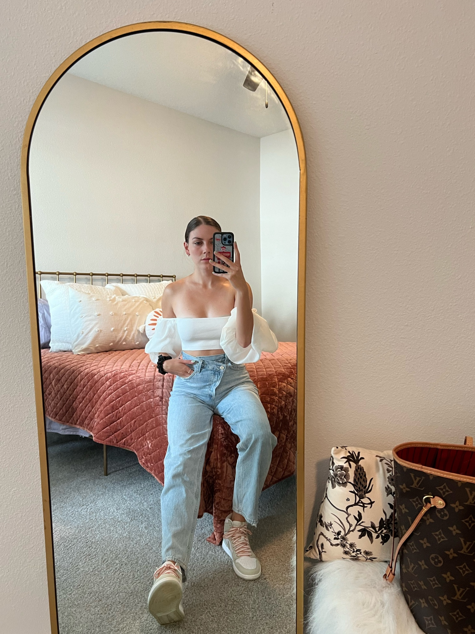 Date night outfit for a night at the Ice Bar in Orlando! Love these Agolde jeans in a perfect medium wash. 

Medium wash denim. Agolde jeans. White crop top. AJ1s

#LTKshoecrush #LTKhome