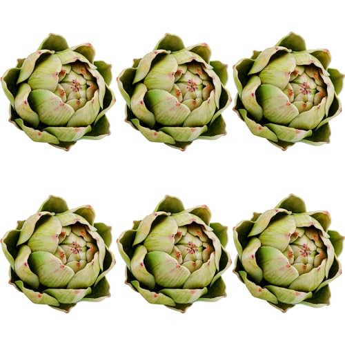6-Pack Large Faux Artichoke Artificial Artichokes Decor Fake Vegetables and Fruits Realistic Arti... | Amazon (US)