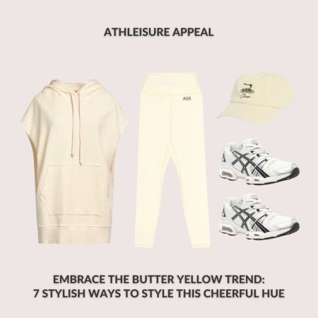 Combine comfort and style with butter yellow athleisure wear. Opt for butter yellow leggings, sweatshirts, or hoodies paired with sporty basics like sneakers or trainers for a casual yet trendy look. 

#LTKStyleTip #LTKFitness #LTKSeasonal