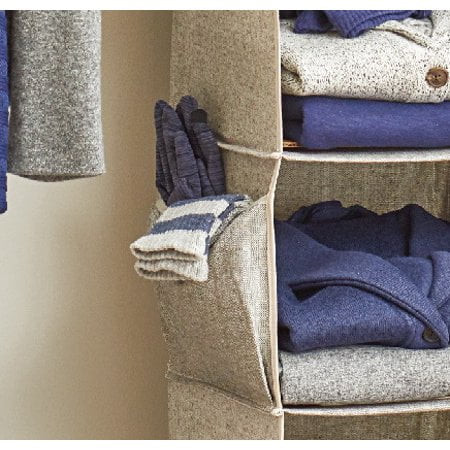 Better Homes & Gardens 6-Shelf Hanging Closet Organizer with 3 Side Pockets | Walmart (US)