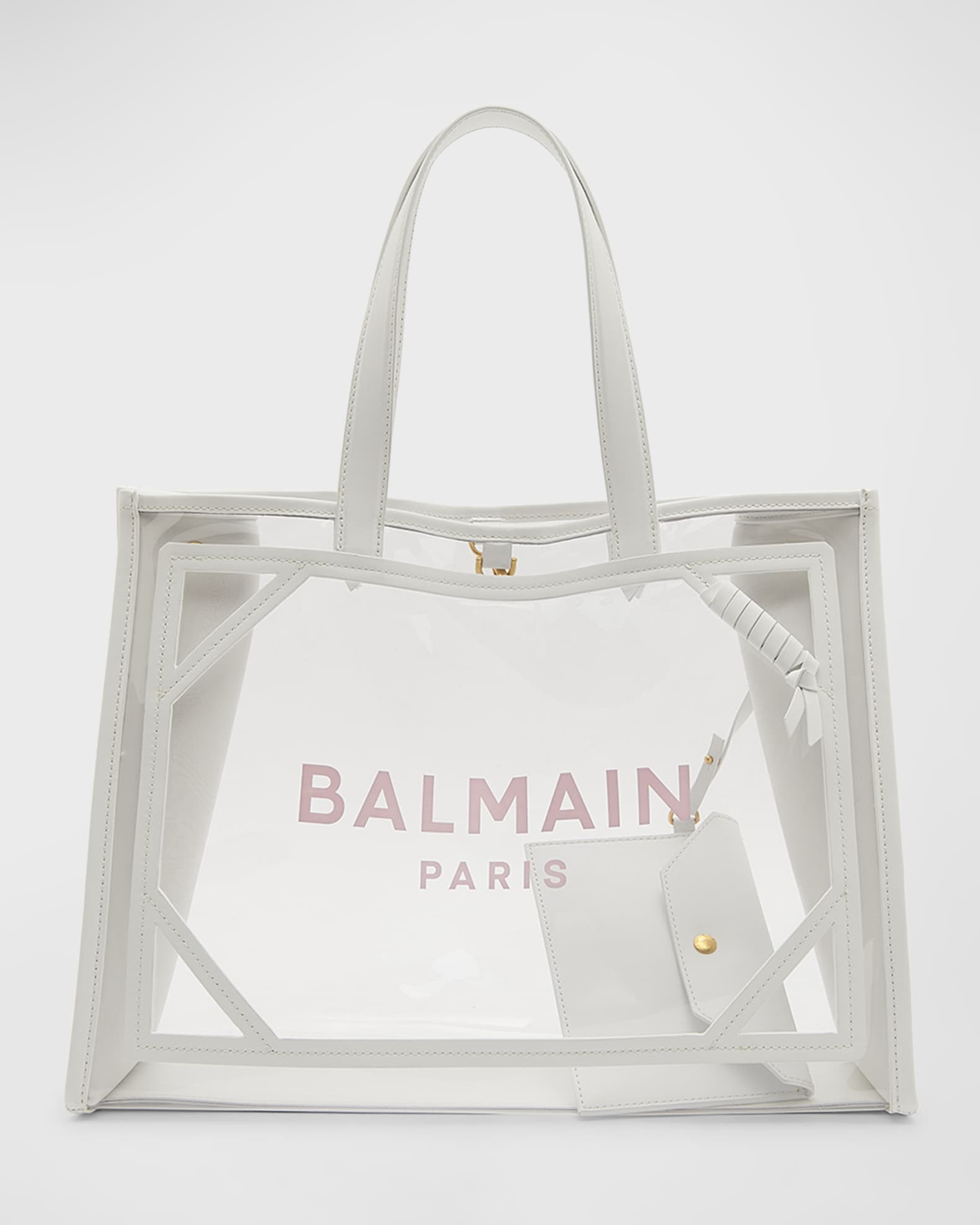 B Army Medium Clear Shopper Tote Bag | Neiman Marcus