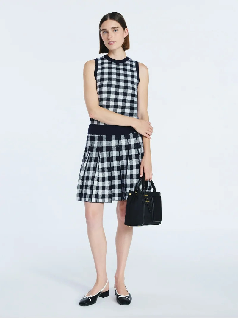 Free Assembly Women's Pleated Mini Sweater Skirt, Sizes XS-XXL | Walmart (US)