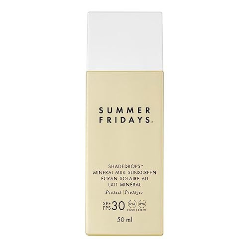 Summer Fridays ShadeDrops Broad Spectrum SPF 30 Mineral Milk Face Sunscreen with Zinc Oxide - Lightweight, Moisturizing Formula with a Soft, Natural Finish (1.7 Fl Oz) | Amazon (US)