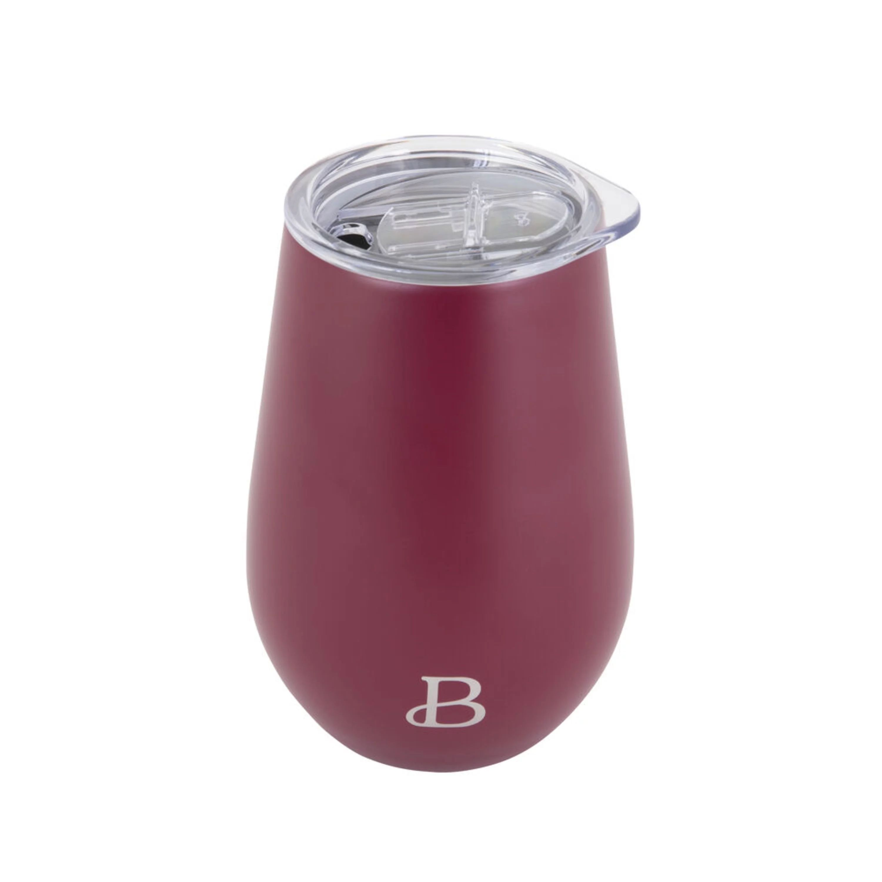 Beautiful 12oz Double Wall Stainless Steel Wine Tumbler, Color Merlot - Walmart.com | Walmart (US)