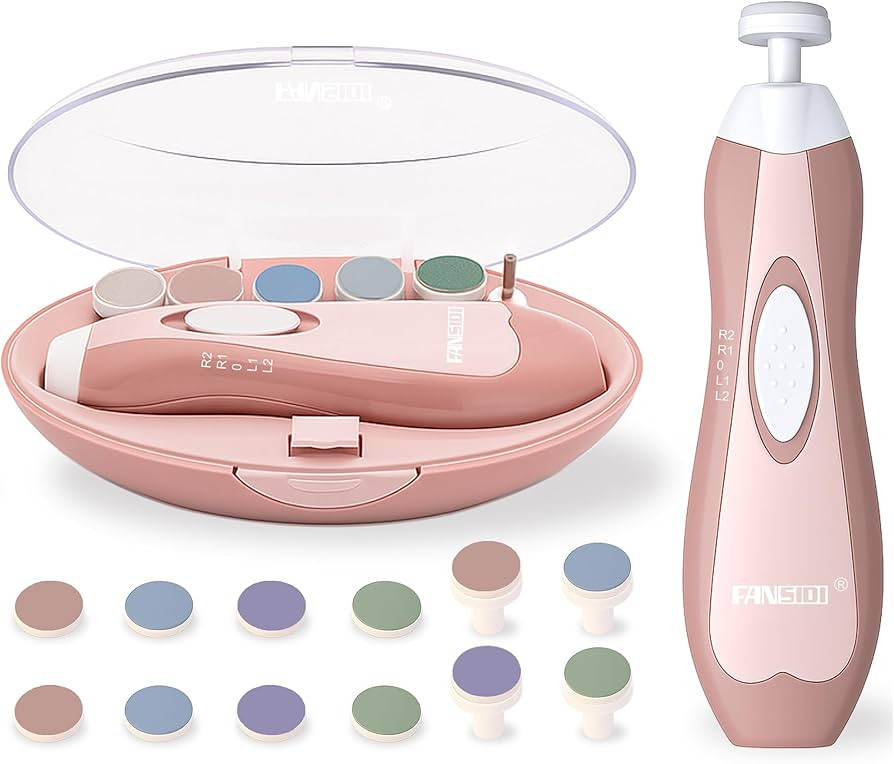 Fansidi Upgraded Baby Nail File | Easy & Safe Baby Nail Trimmer, Precise 4-Stage Electric Nail Cl... | Amazon (US)