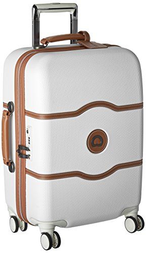 Delsey Luggage Chatelet Hard+ 21 Carry on 4 Wheel Spinner, Champagne | Amazon (US)