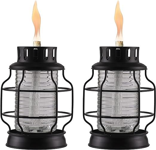 TIKI Brand 1121120 Lantern Table Torch, Black | Amazon (US)