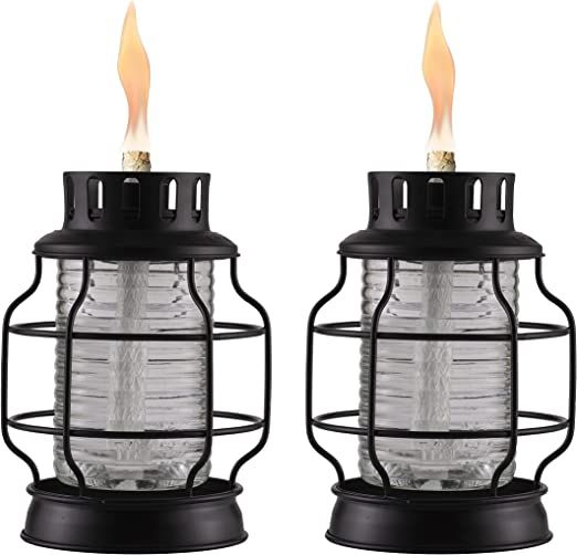 TIKI Brand 1121120 Lantern Table Torch, Black | Amazon (US)