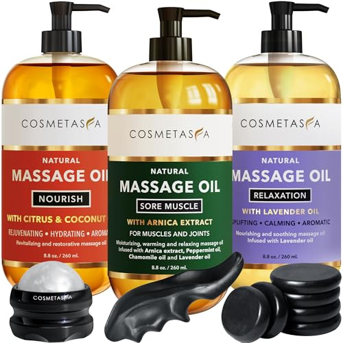Cosmetasa Luxury Spa Gift Set for Women & Men - Relaxation Lavender Massage Oil, Citrus Coconut M... | Amazon (US)