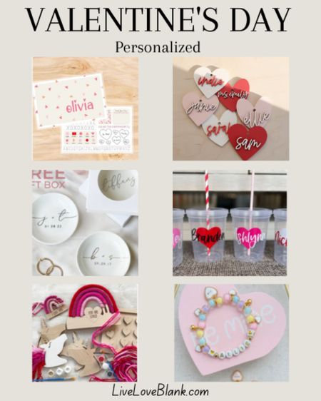 Valentine’s Day personalized…notecards, signs, jewelry dishes, cups, bracelet 



#LTKhome #LTKkids #LTKSeasonal