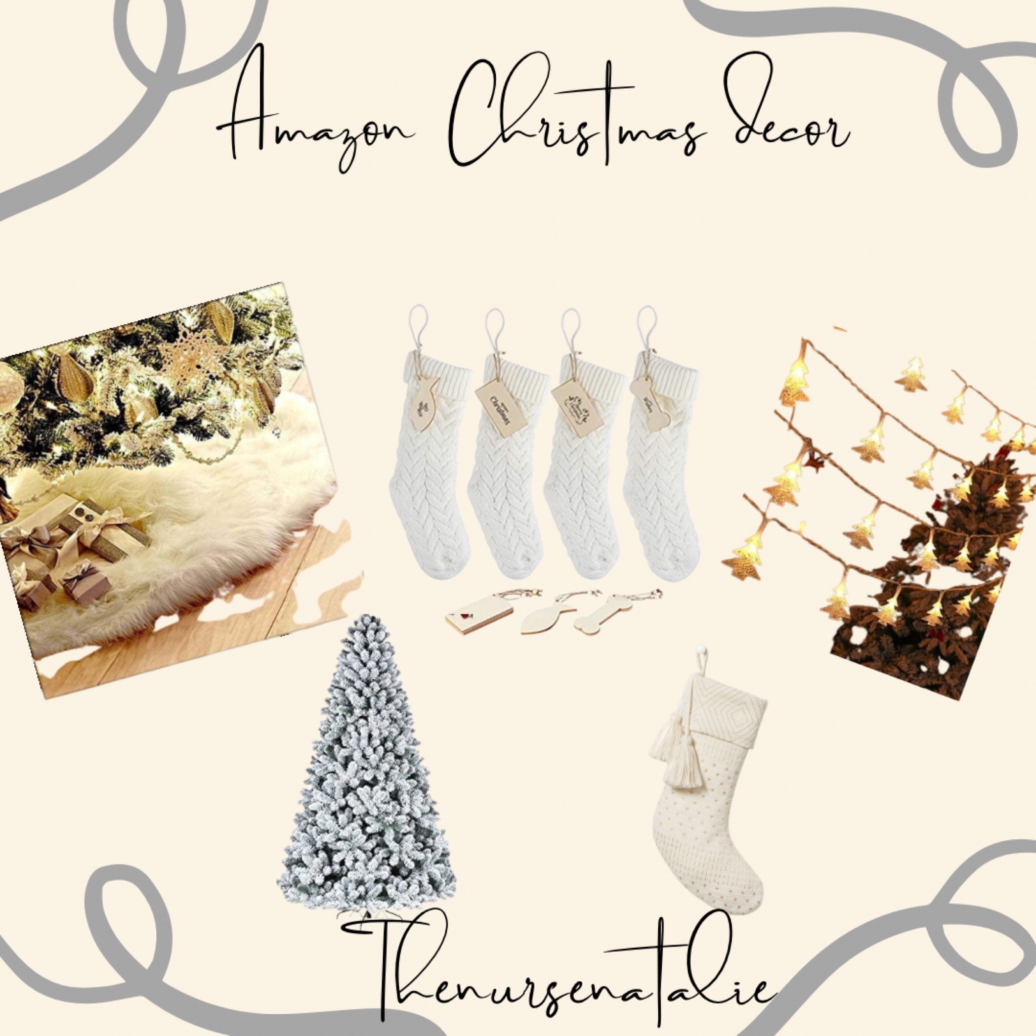 The perfect white and gold decorations from Amazon this year.￼

#LTKHoliday #LTKSeasonal #LTKhome