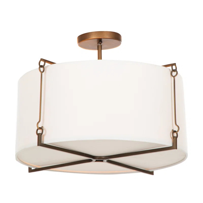 Theresa Fabric Semi Flush Mount | Wayfair North America