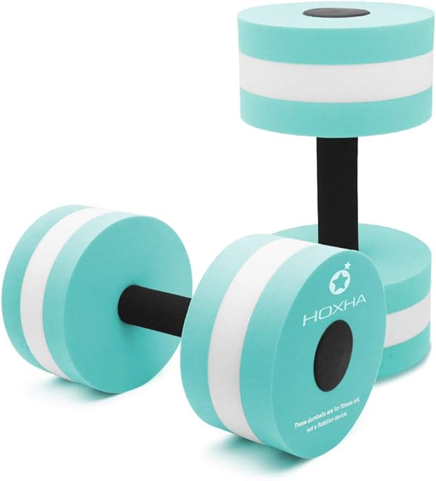 Aquatic Exercise Dumbell Set of 2 - Water Aerobic Exercise Foam Dumbbells Pool Resistance Fitness... | Amazon (US)