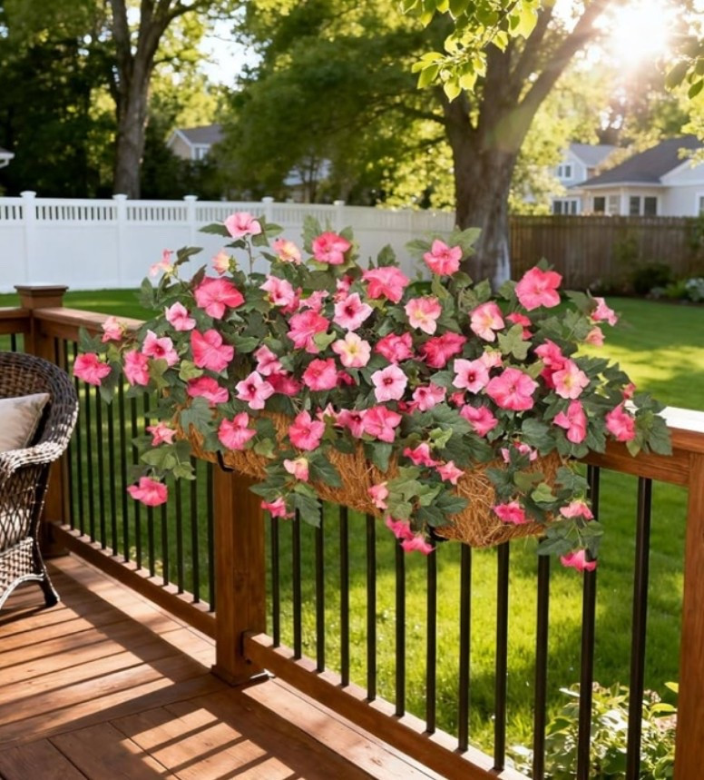 🌸 You all have been LOVING these Amazon faux petunias, and I totally get why! They add the prettiest pop of color to porches, planters, hanging baskets, and window boxes without the watering, deadheading, or maintenance. The best part? They stay looking fresh and full all season long! 💕☀️ Linking these viral flowers plus more of my favorite outdoor decor finds.

#LTKHome #LTKSeasonal #AmazonHome #OutdoorDecor #AmazonFinds #FrontPorchDecor #SummerDecor #FauxFlowers #Petunias #PorchRefresh #BudgetDecor #HomeInspo 🌸✨🏡