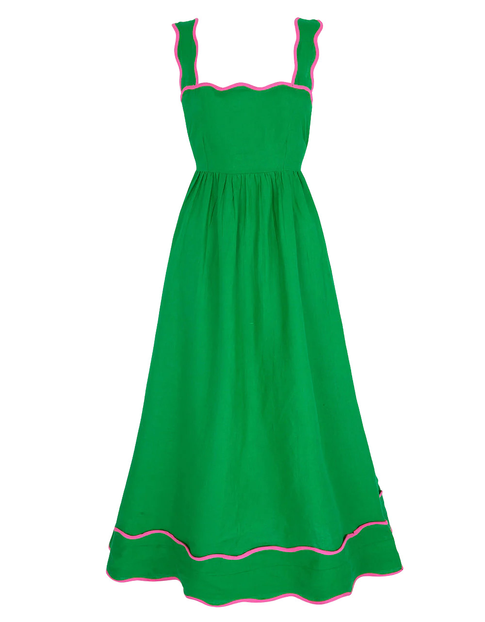 Parakeet Linen Hazel Dress | Over The Moon