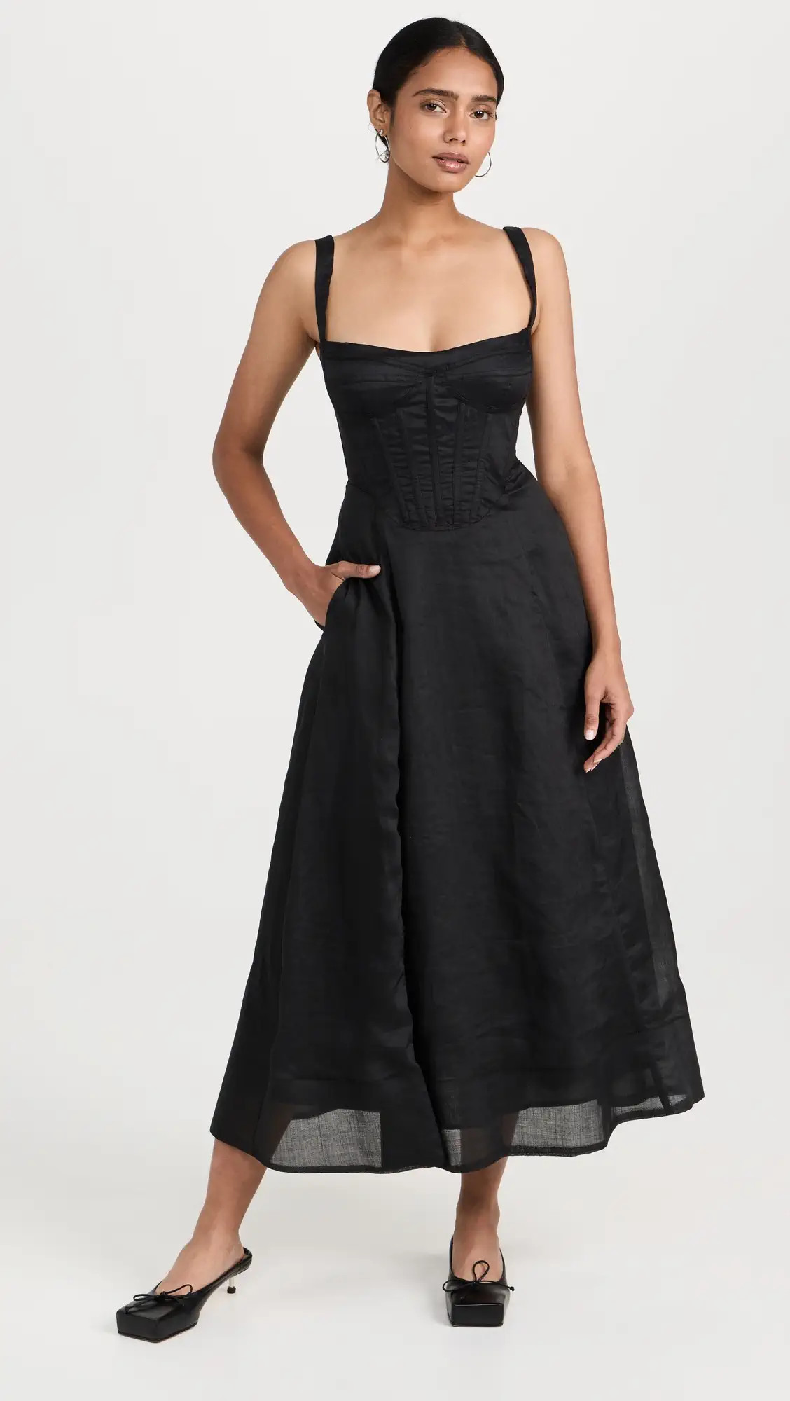 BARDOT Adaline Corset Midi Dress | Shopbop | Shopbop