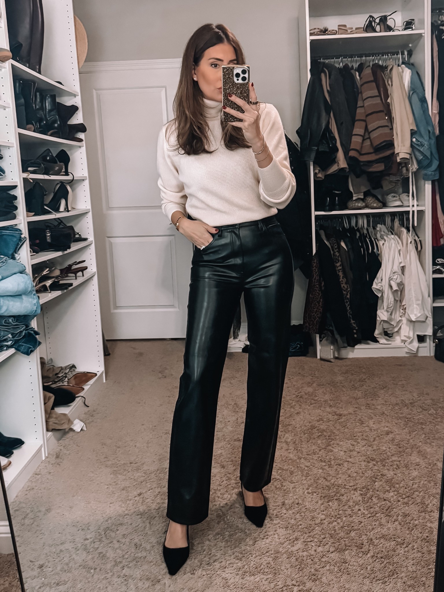 Small in sweater, 26 in pants 