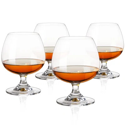 Brandy Bourbon Whiskey Cognac Scotch Drinking Glasses, Superb Lead-Free Crystal Snifter Glass | Wayfair North America
