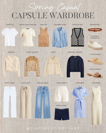 Spring casual capsule wardrobe.

#LTKfindsunder100 #LTKfindsunder50 #LTKSeasonal