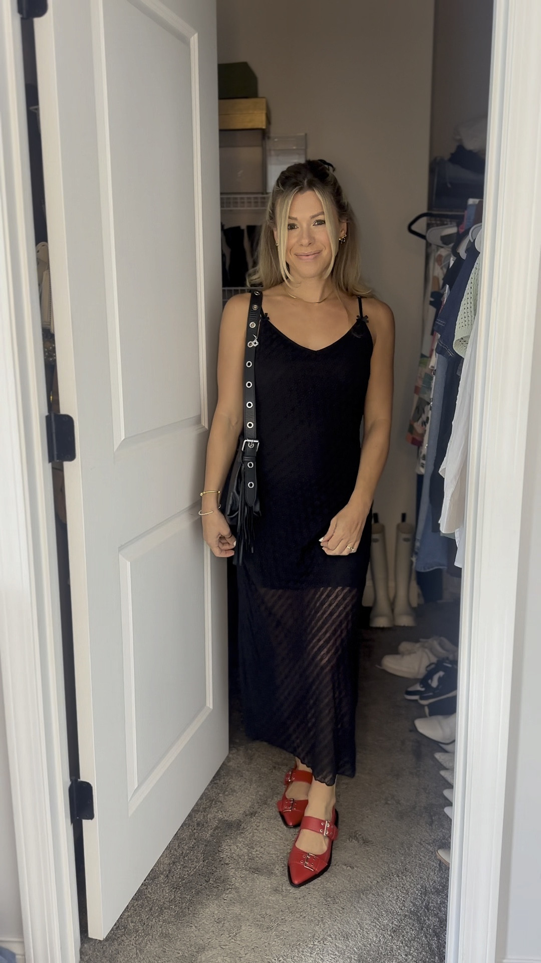 Cute pre fall black dress and red shoes on sale at Target! Perfect for date night 

#LTKFallSale #LTKSaleAlert #LTKFindsUnder50