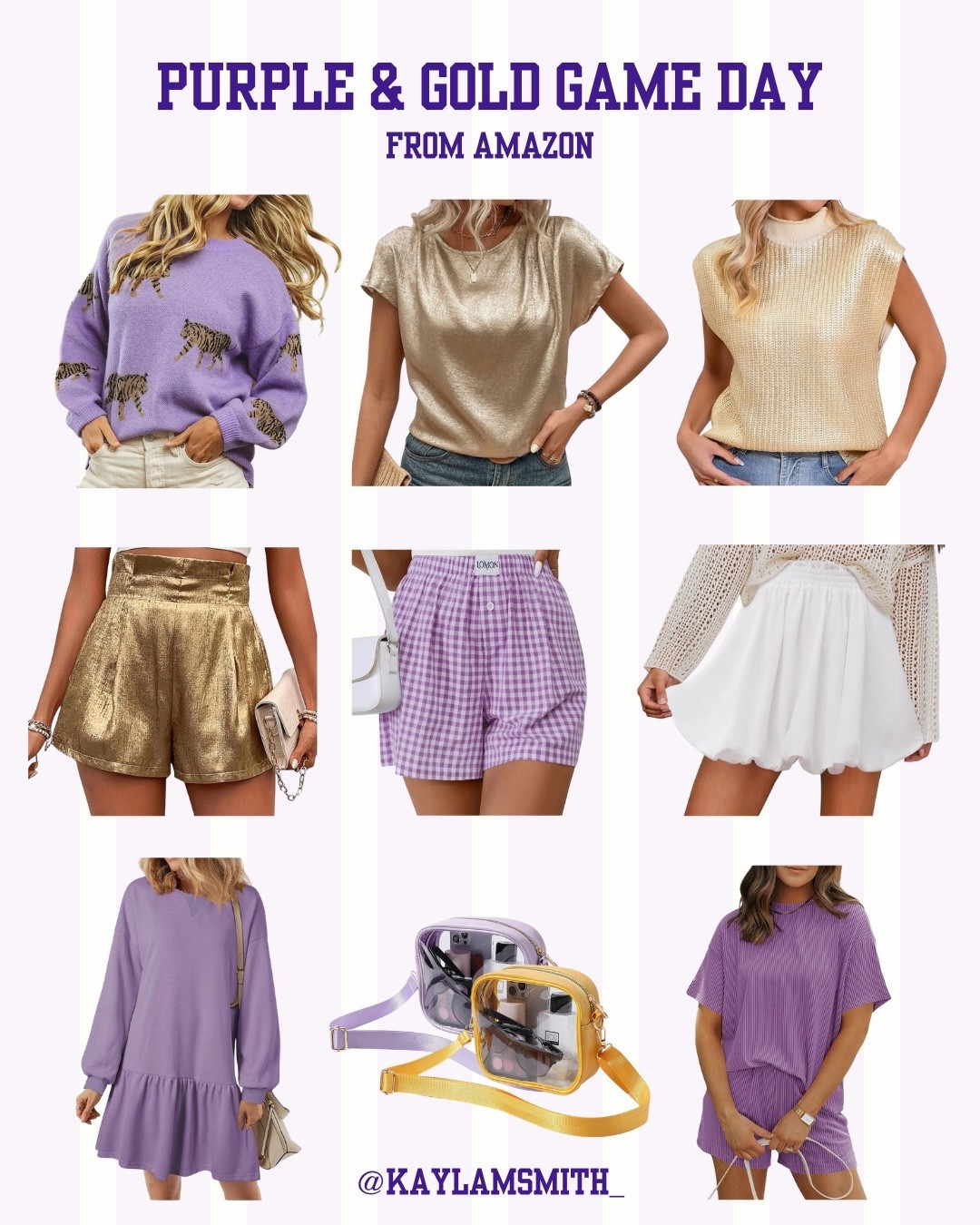 Game day gear for your favorite purple & gold team from Amazon! Geaux Tigers! 

#gameday #amazongameday #gamedaylooks #gamedayoutfits #lsu #lsutigers #purpleandgold #geauxtigers #footballseason #footballoutfits 

#LTKStyleTip #LTKFindsUnder50 #LTKSeasonal