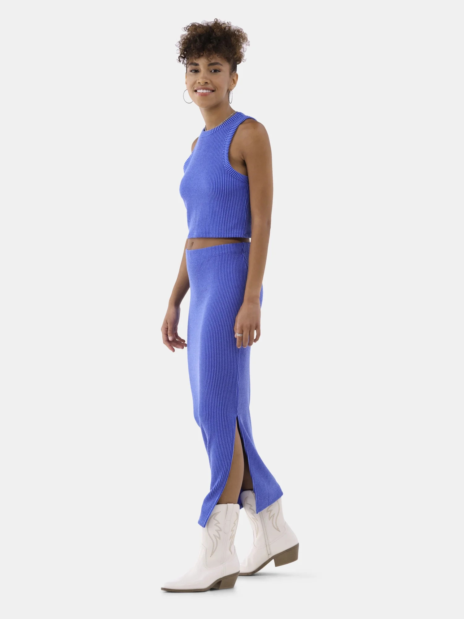 No Boundaries Midi Dress Set, 2-Piece, Women's | Walmart (US)