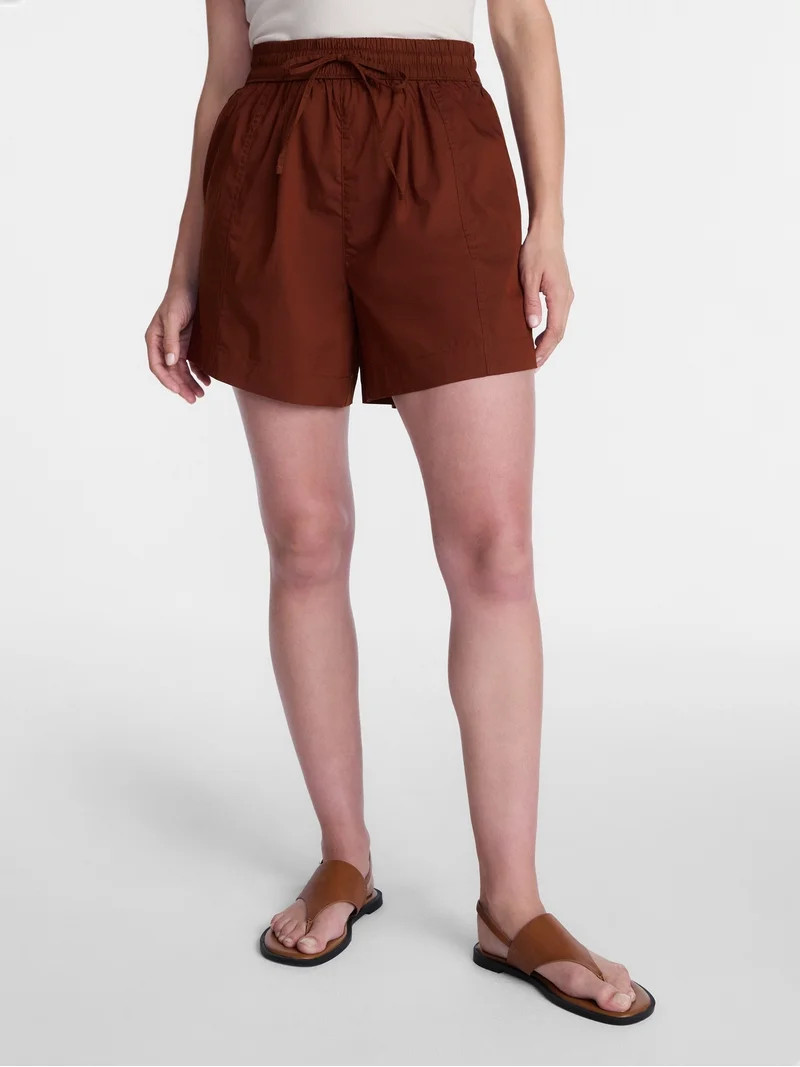 Time and Tru Women's Poplin Short, Sizes XS - XXXL | Walmart (US)