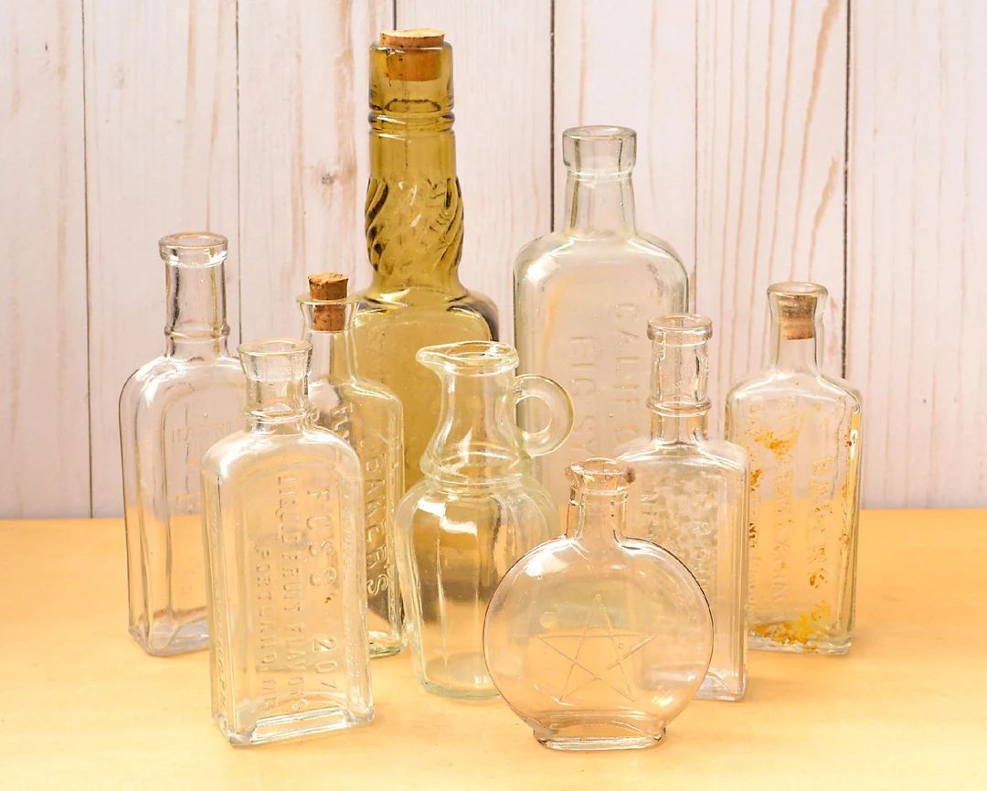 Food Glass Bottles Antique Apothecary - Buyers Choice | Etsy (US)
