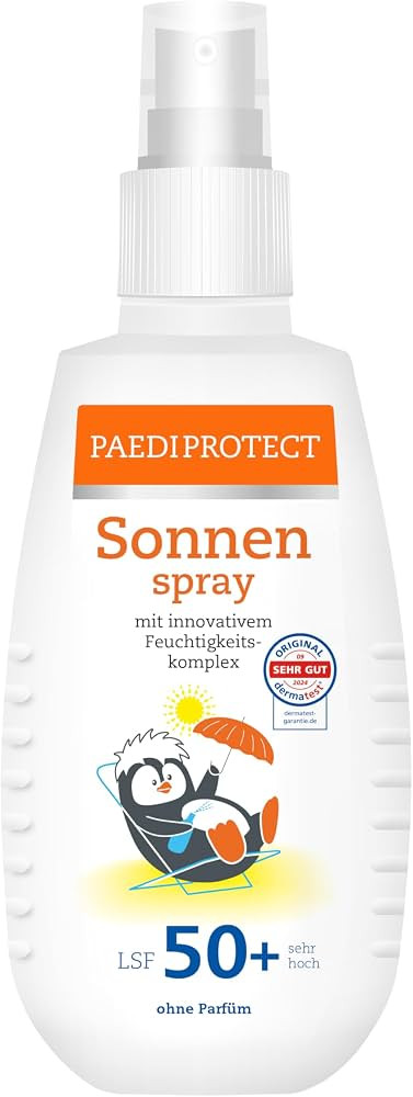 PAEDIPROTECT Sonnenspray Kinder Baby LSF 50+ 150 ml, Sonnencreme parf\u00fcmfreies Spray, Gesicht... | Amazon (DE)