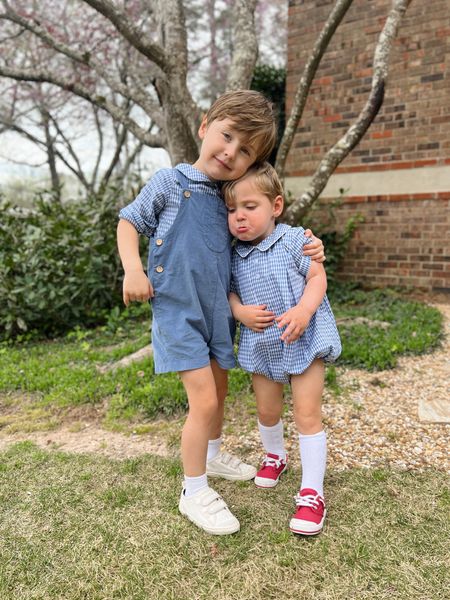 Cutest blue gingham bubble and blue cordoroy coveralls - LOVE these pieces 

#LTKkids #LTKbaby