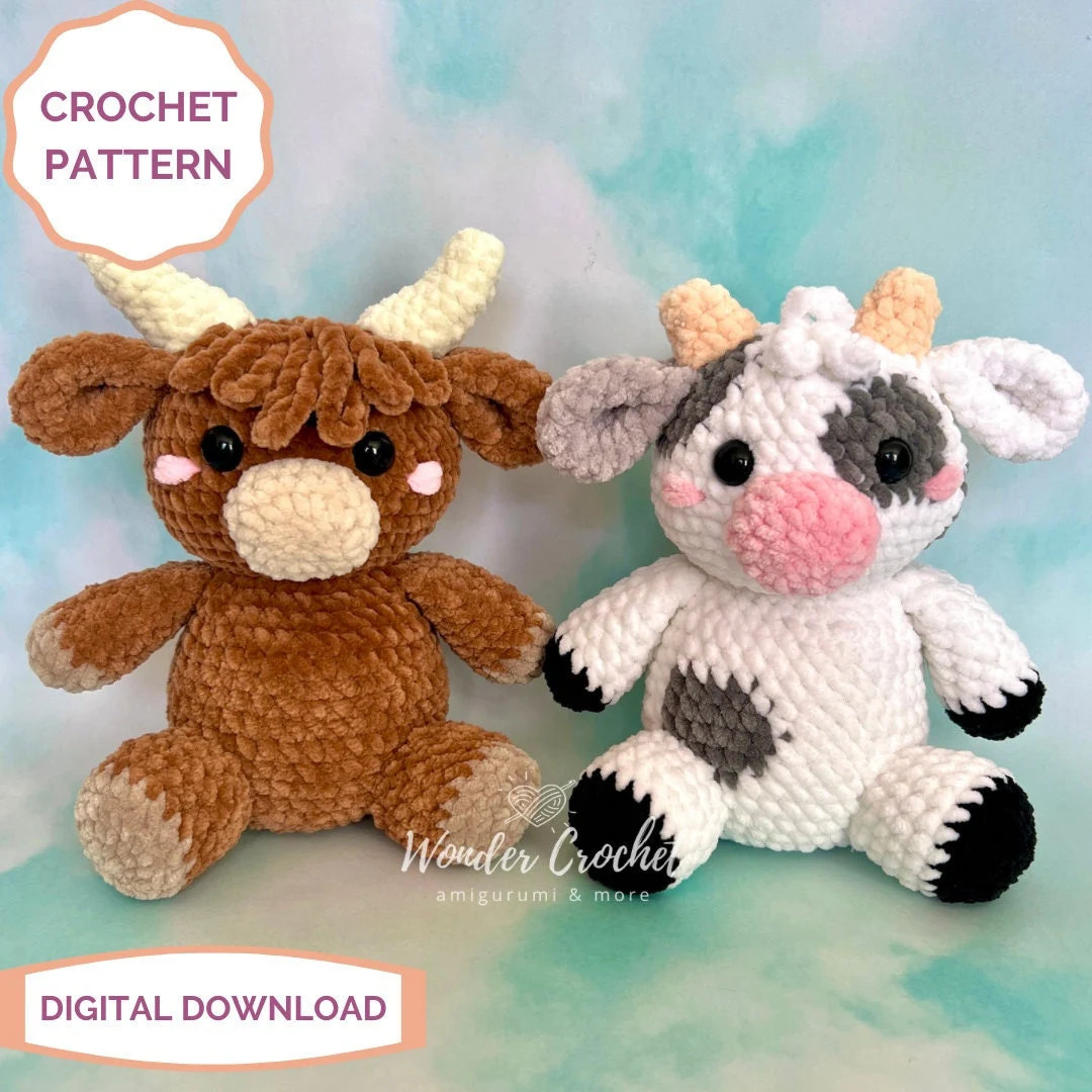 Connie the Cow Plush Crochet PATTERN - Etsy | Etsy (US)