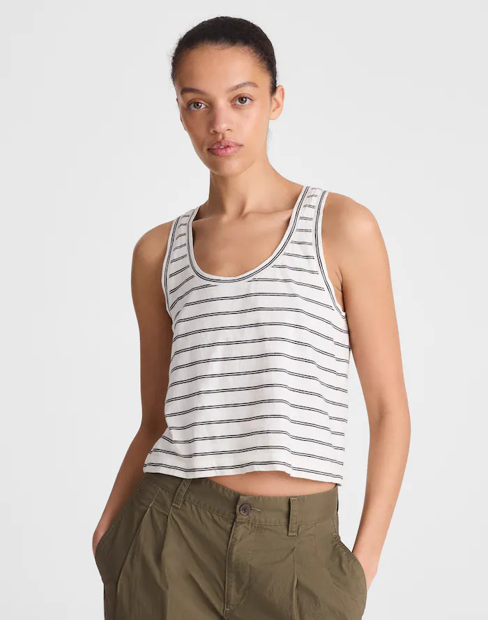 The Easy Crop Scoopneck Tank in Soft Slub | Madewell