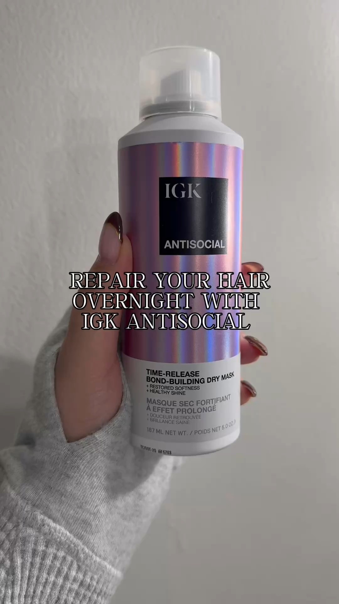 IGK Antisocial bond repair spray is 50% off during the ulta 21 days of beautyy

#LTKFindsUnder50 #LTKBeauty #LTKSaleAlert