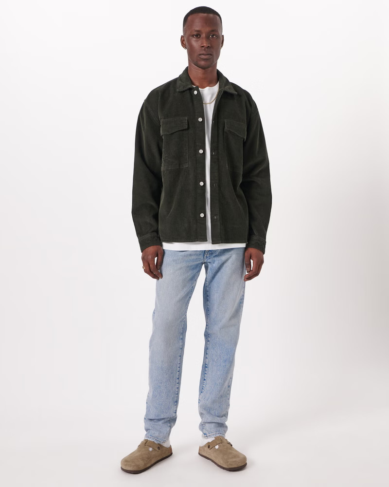 Men's Relaxed Corduroy Shirt Jacket | Men's Tops | Abercrombie.com | Abercrombie & Fitch (US)