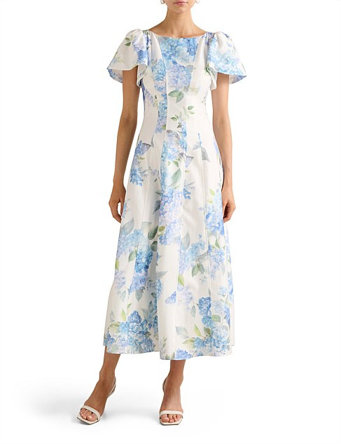 HomeBrandForever NewKAYA PRINTED FLUTTER MIDI DRESS | David Jones (Australia & New Zealand)