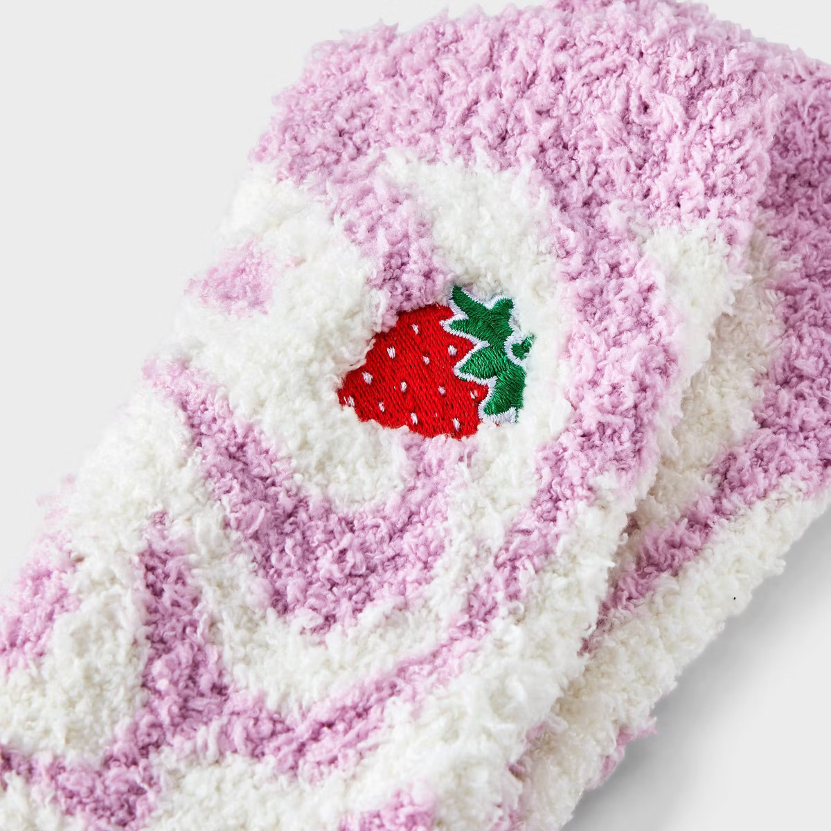 Adult Embroidered Milkshake Swirl Cozy Crew Socks - One Size Fits Most | Target