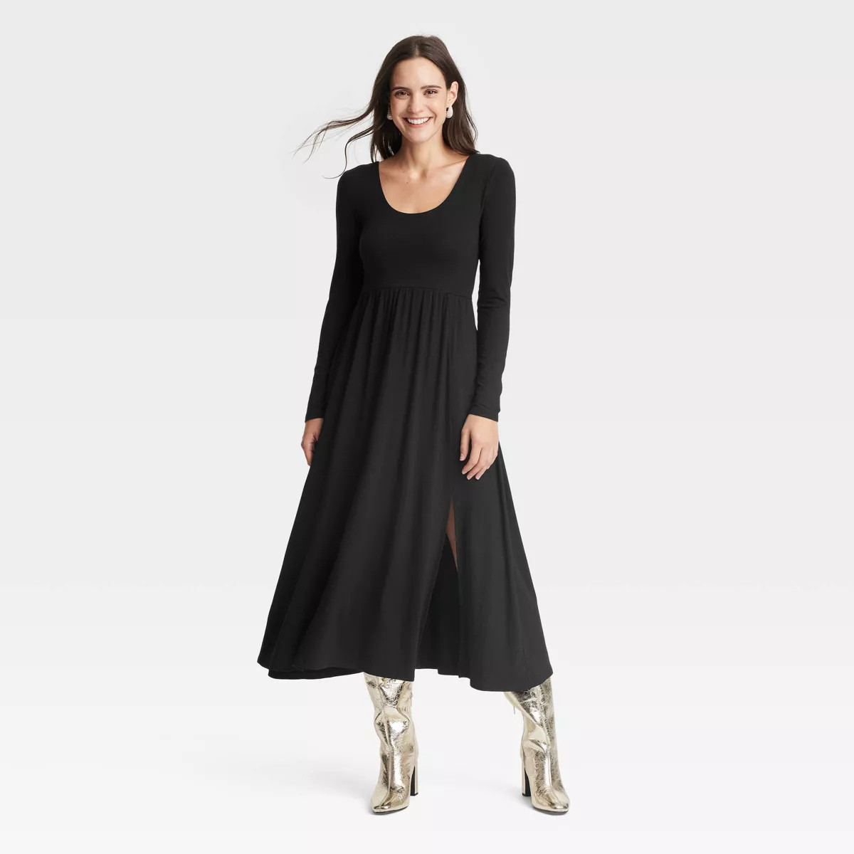 Women's Long Sleeve Knit Ballet Maxi Dress - A New Day™ | Target