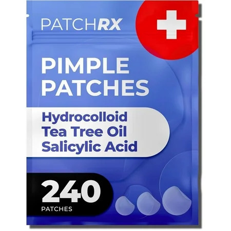 Pimple Patches for Face (240 Patches), Hydrocolloid Acne Patches with Tea Tree Oil & Salicylic Acid, Pimple Patch Pimple Stickers, Hydrocolloid Patch Acne Dots Acne Pimple Patches For Face | Walmart (US)
