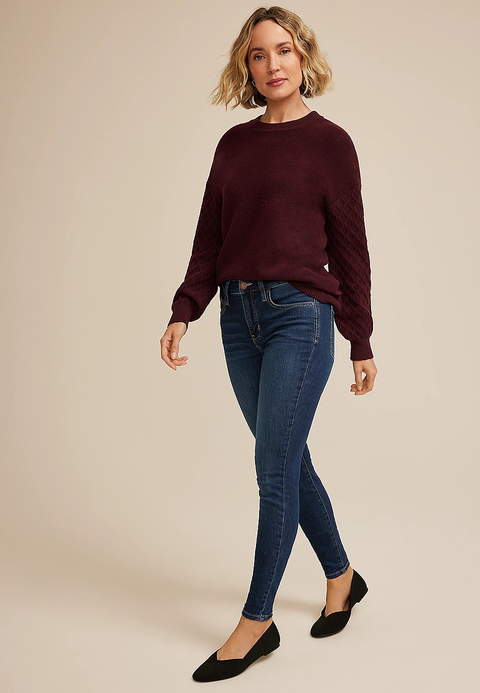 Everflex™ Dark High Rise Super Skinny Jean | Maurices