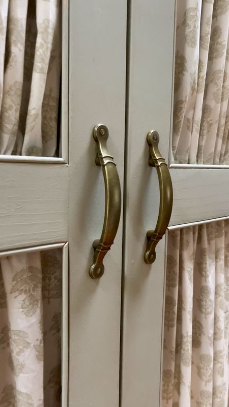 Added hardware to our pantry cabinet doors. Doors made by a local carpenter and I added bead trim and Spoonflower fabric (on sale right now)! 

Lowes home Improvement, home projects, DIY, home decor, brass hardware, cabinet curtains 

#LTKfindsunder50 #LTKhome #LTKsalealert