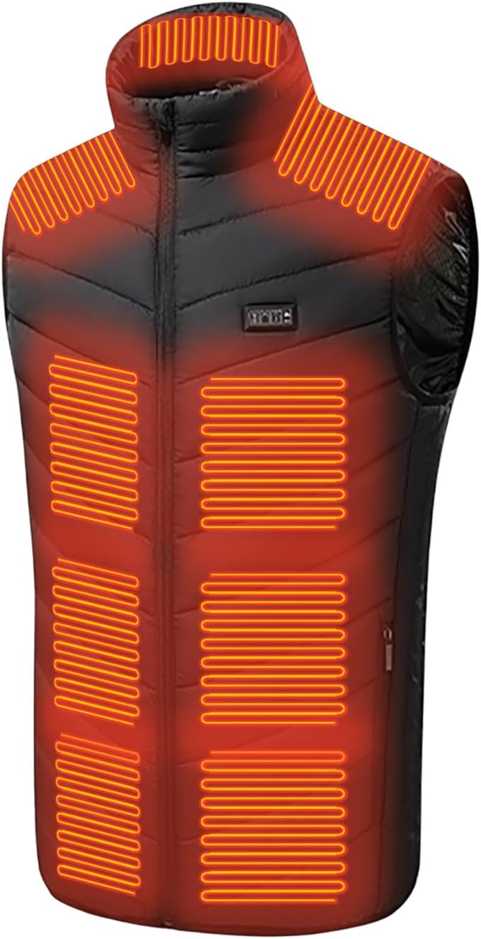 Mens Heated Gilet,Heated Vest Heating Body Warmers Clothes with 26 Heating Zone 3 Temperature Ele... | Amazon (UK)
