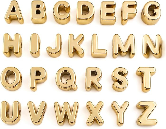 OVRUNS 26Pcs Large Letter Beads with Horizontal Hole Colorful Acrylic Big Chunky Alphabet Beads f... | Amazon (US)