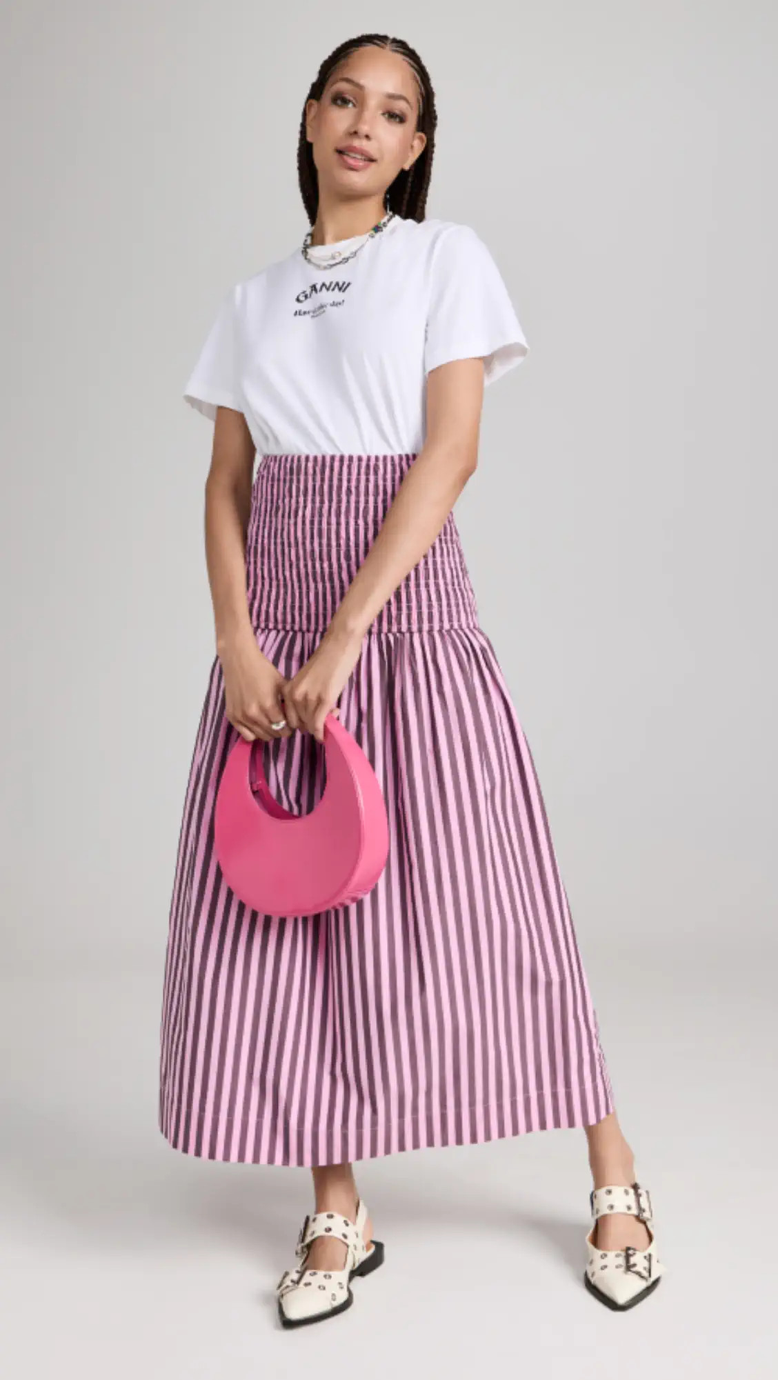 Striped Cotton Smock Skirt | Shopbop
