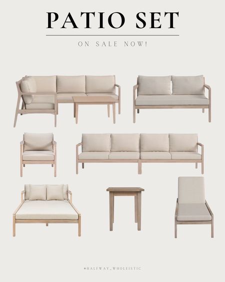 Our patio set is on sale! So many sizes to choose from. The wood and cushion color are 😍😍

#LTKhome #LTKSeasonal #LTKsalealert