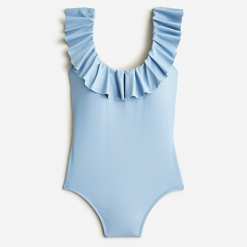 Ruffle scoopback one-piece | J. Crew US