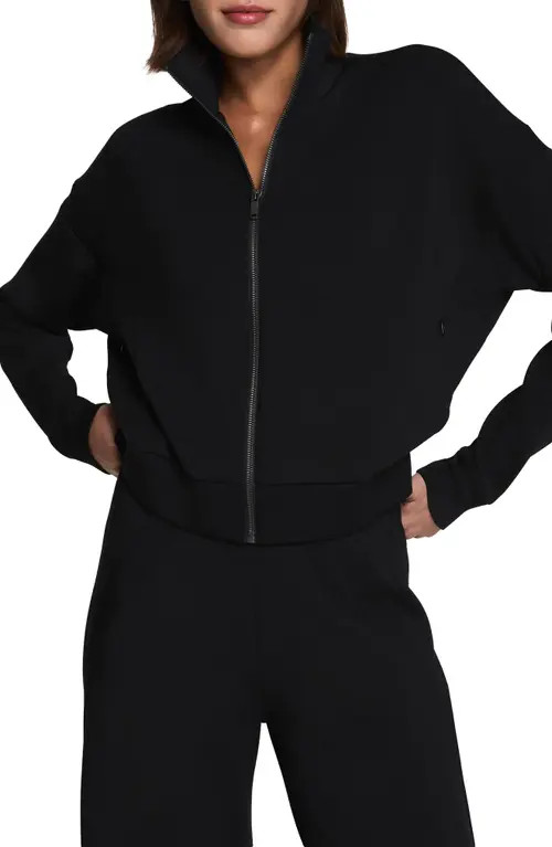 SPANX® AirEssentials Track Jacket in Very Black at Nordstrom, Size 2X | Nordstrom